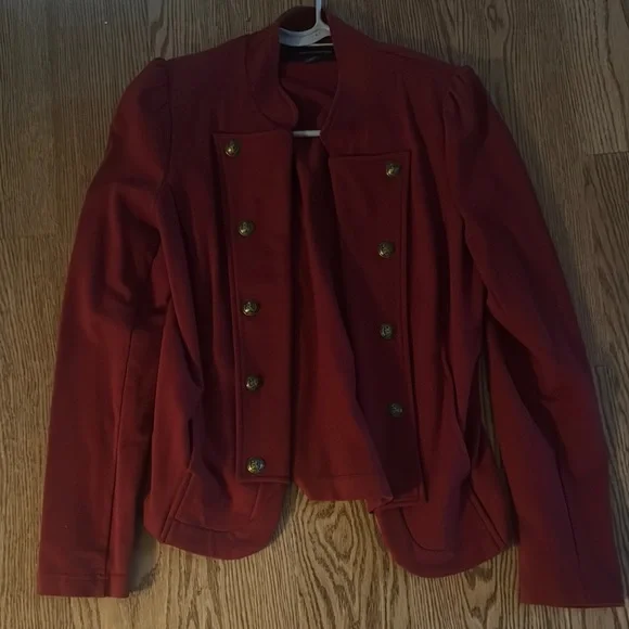Tommy Hilfiger Red Military Women's Jacket - Picture 2 of 2